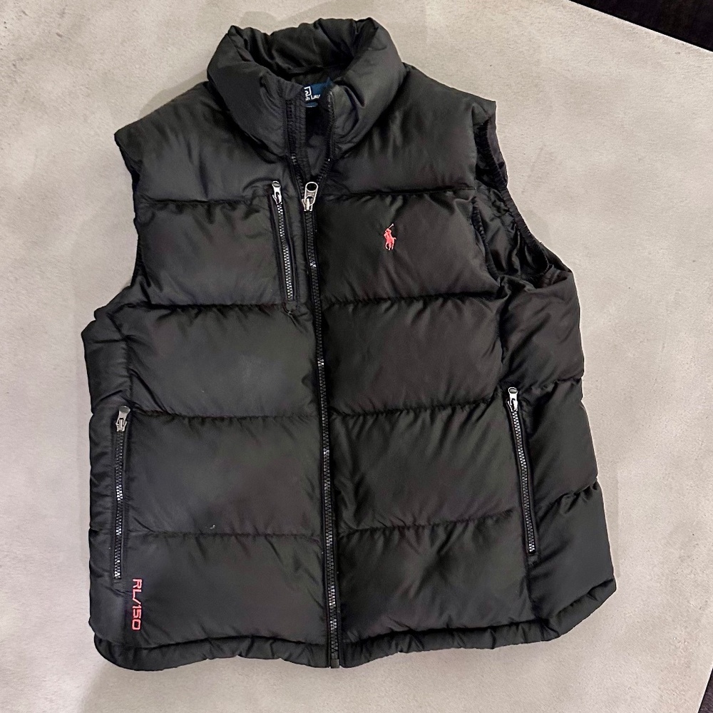 Polo by Ralph Lauren Down Puffer Vest RL 150, Size L, Black